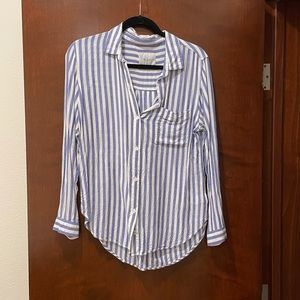 Rails Blue and White Button Down Shirt